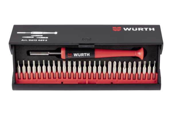 Снимка на К-т отвертка с битове за финна механика WURTH 