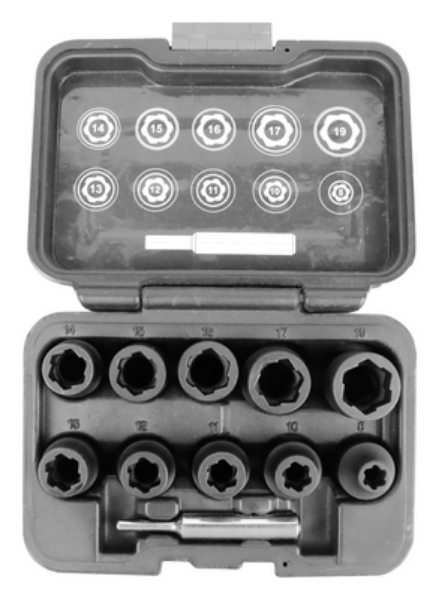 Снимка на К-т вложки 1/2"  8-19mm SUPER-GRIP-11бр