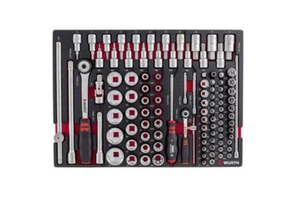 Снимка на Комплект тресчотки 1/2" и 1/4" с вложки - 108части ZEBRA