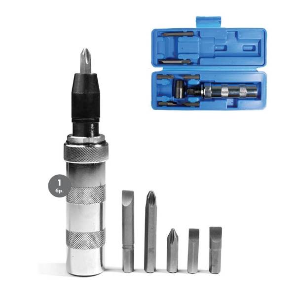 Снимка на Отвертка ударна 1/2" с 6 накрайника к-т Wurth 