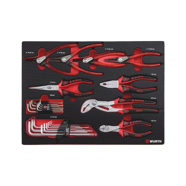 Снимка на К-т клещи и инбусни ключове - 25 части ZEBRA