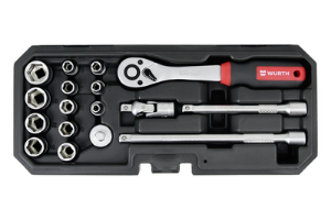 Снимка на Комплект инструменти 1/4" 17ч. RED STRIPE