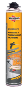 Снимка на Workshopr PU лепило за изолация, Пистолетно, 750мл